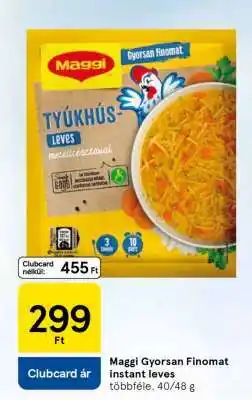Tesco Maggi Gyorsan Finomat instant leves ajánlat