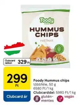 Tesco Foody hummus chips ajánlat