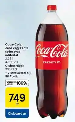 Tesco Coca-Cola, Zero vagy Fanta szénsavas üdítőital ajánlat
