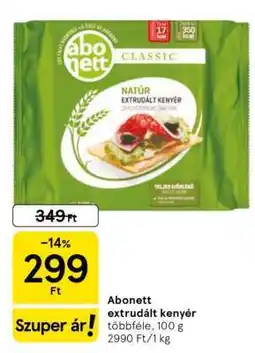 Tesco ABONETT Extrudált kenyér ajánlat
