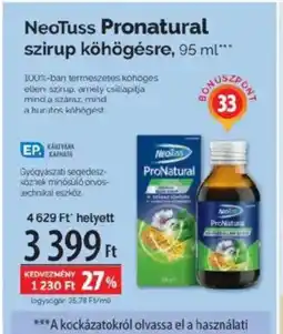 Pingvin Patika NeoTuss Pronatural szirup köhögésre ajánlat
