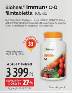 Pingvin Patika Bioheal® Immun+ C+D filmtabletta ajánlat