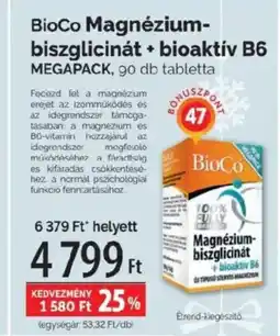 Pingvin Patika BioCo Magnézium- biszglicinát + bioaktív B6 ajánlat