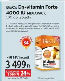 Pingvin Patika BioCo D3-vitamin Forte ajánlat