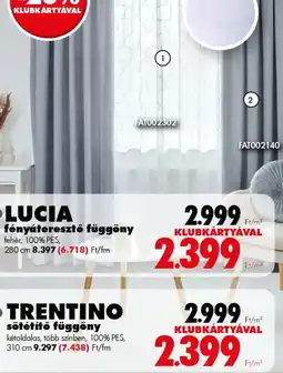 Diego Trentino sötétítő függöny ajánlat