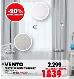 Diego Vento fényáteresztő függöny ajánlat