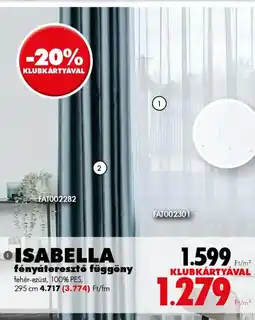 Diego Isabella fényáteresztő függöny ajánlat