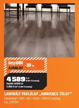 OBI Laminált padlólap „ambience tölgy"2 ajánlat