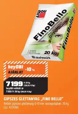OBI GIPSZES GLETTANYAG „,FINO BELLO" ajánlat