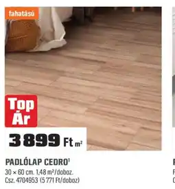 OBI Padlólap cedro' ajánlat