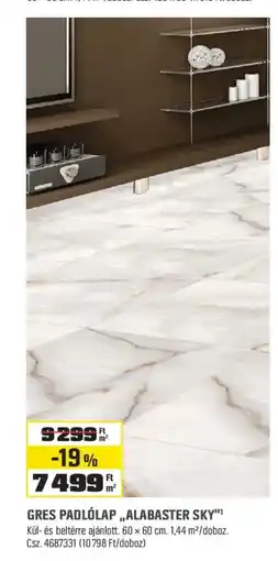 OBI Gres padlólap „,alabaster sky" ajánlat