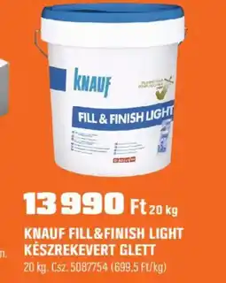 OBI Knauf fill&finish light készrekevert glett ajánlat