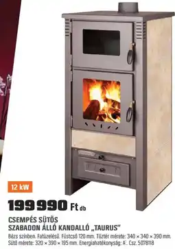 OBI Csempés sütős szabadon álló kandalló „taurus" ajánlat