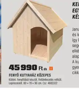 OBI Fenyő kutyaház közepes ajánlat