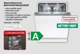 MediaMarkt BOSCH SMV6ECX10E BEÉPÍTHETŐ MOSOGATÓGÉP ajánlat