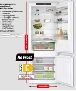 MediaMarkt BOSCH KBN96VFE0 BEÉPÍTHETŐ HŰTŐSZEKRÉNY ajánlat