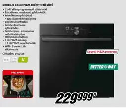 MediaMarkt GORENJE GO66E PIZZA BEÉPÍTHETŐ SÜTŐ ajánlat