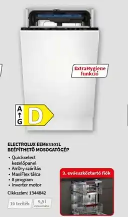 MediaMarkt ELECTROLUX EEM63301L BEÉPÍTHETŐ MOSOGATÓGÉP ajánlat