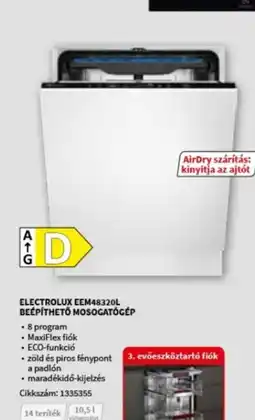 MediaMarkt ELECTROLUX EEM48320L BEÉPÍTHETŐ MOSOGATÓGÉP ajánlat