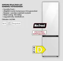 MediaMarkt SAMSUNG RB38C7B6D12/EF KOMBINÁLT HŰTŐSZEKRÉNY ajánlat