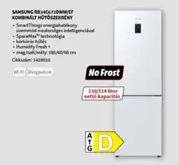 MediaMarkt SAMSUNG RB34C672DWW/EF KOMBINÁLT HŰTŐSZEKRÉNY ajánlat