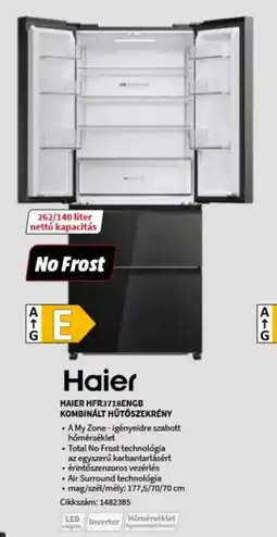 MediaMarkt HAIER HFR3718ENGB KOMBINÁLT HŰTŐSZEKRÉNY ajánlat