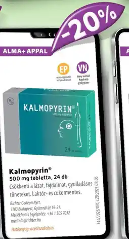 Alma Gyógyszertárak Kalmopyrin tabletta ajánlat
