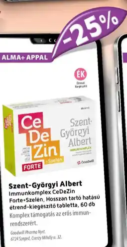 Alma Gyógyszertárak Szent-Györgyi Albert tabletta ajánlat