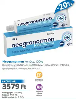Alma Gyógyszertárak Neogranormon kenőcs ajánlat