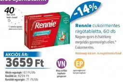 Alma Gyógyszertárak Rennie cukormentes rágótabletta ajánlat