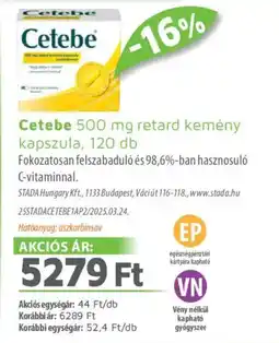 Alma Gyógyszertárak Cetebe kapszula ajánlat