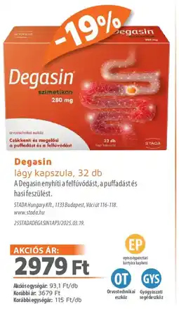 Alma Gyógyszertárak Degasin lágy kapszula ajánlat