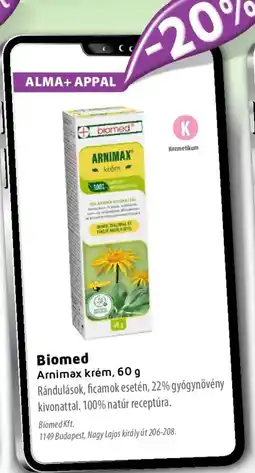 Alma Gyógyszertárak Biomed Arnimax krém ajánlat