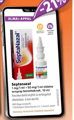 Alma Gyógyszertárak Septanazal ajánlat