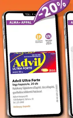 Alma Gyógyszertárak Advil Ultra Forte ajánlat