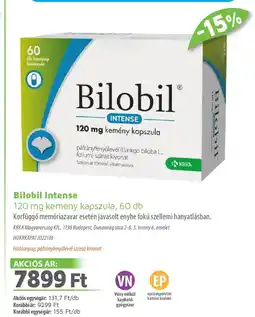 Alma Gyógyszertárak Bilobil Intense ajánlat