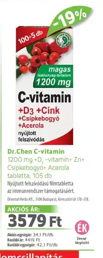 Alma Gyógyszertárak Dr.Chen C-vitamin ajánlat