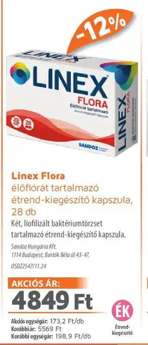 Alma Gyógyszertárak Linex Flora ajánlat