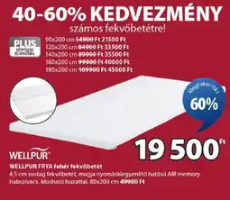 JYSK Wellpur frya fehér fekvőbetét ajánlat