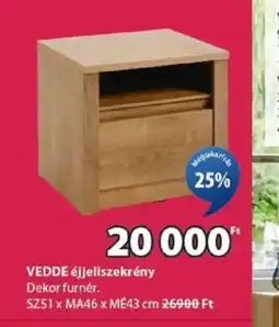 JYSK VEDDE éjjeliszekrény ajánlat