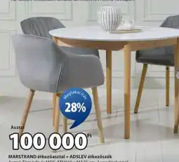 JYSK MARSTRAND étkezőasztal + ADSLEV étkezőszék ajánlat