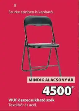 JYSK VIUF összecsukható szék ajánlat