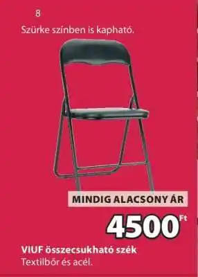 JYSK VIUF összecsukható szék ajánlat