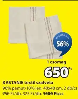 JYSK KASTANIE textil szalvéta ajánlat