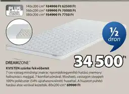 JYSK DREAMZONE KVISTEN szürke fekvőbetét ajánlat