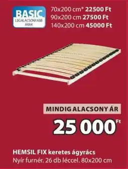 JYSK HEMSIL FIX keretes ágyrács ajánlat