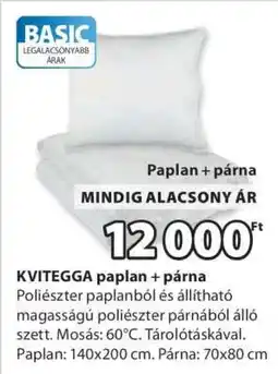 JYSK KVITEGGA paplan + párna ajánlat