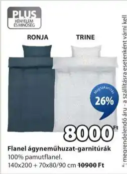 JYSK RONJA/TRINE Flanel ágyneműhuzat-garnitúrák ajánlat