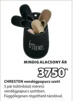 JYSK CHRESTEN vendégpapucs szett ajánlat