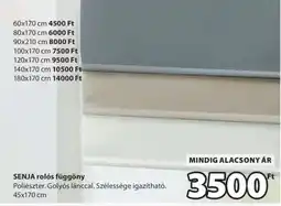JYSK SENJA ROLÓS FÜGGÖNY ajánlat